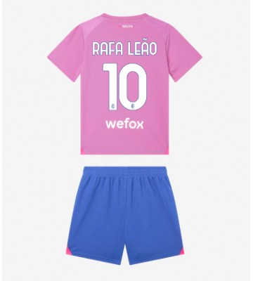 AC Milan Rafael Leao #10 Tercera Equipación Niños 2023-24 Manga Corta (+ Pantalones cortos)